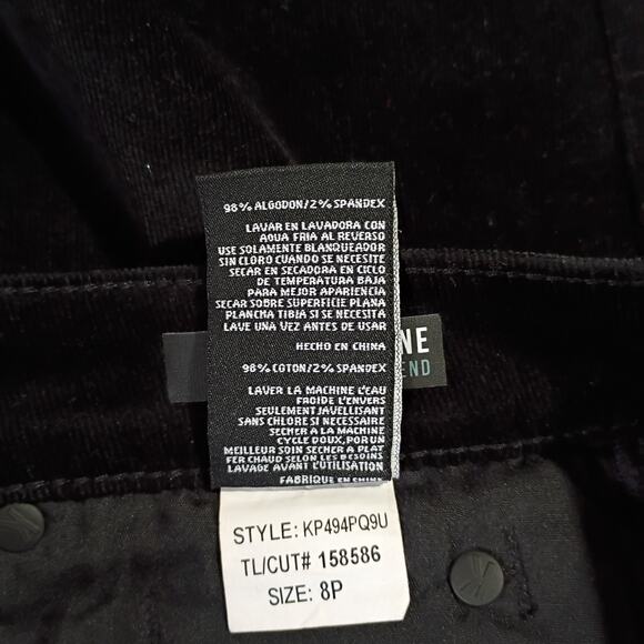 KUT 8P Catherine Boyfriend Micro Corduroy Black Cotton/Spandex Blend Pants - Picture 8 of 11